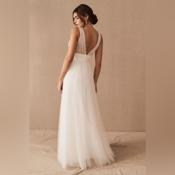 Anthropologie x Jenny Yoo Sarita Dress, Ivory - Picture 3 of 17